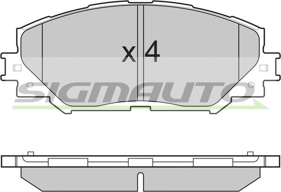 SIGMAUTO SPB251 - Brake Pad Set, disc brake autospares.lv