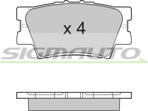 SIGMAUTO SPB252 - Brake Pad Set, disc brake autospares.lv