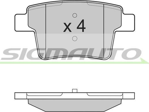 SIGMAUTO SPB266 - Brake Pad Set, disc brake autospares.lv