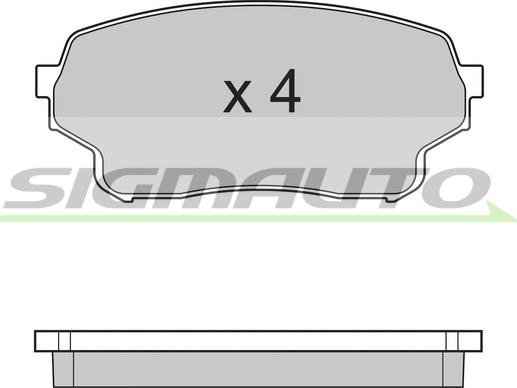 SIGMAUTO SPB205 - Brake Pad Set, disc brake autospares.lv