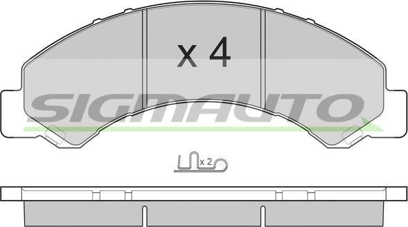 SIGMAUTO SPB235 - Brake Pad Set, disc brake autospares.lv