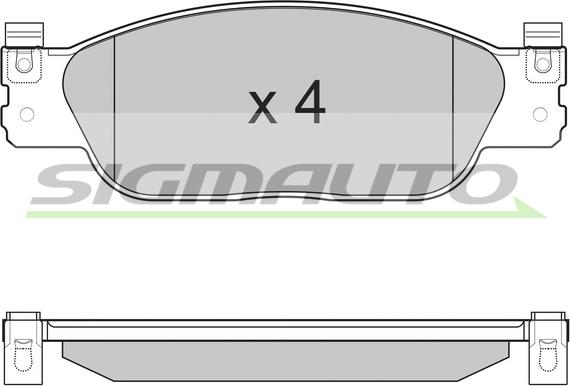 SIGMAUTO SPB224 - Brake Pad Set, disc brake autospares.lv