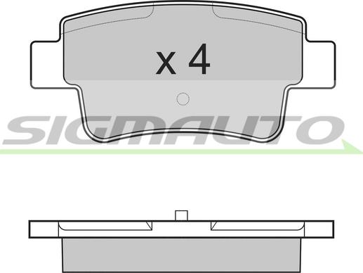 SIGMAUTO SPB228 - Brake Pad Set, disc brake autospares.lv