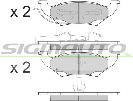 SIGMAUTO SPB223 - Brake Pad Set, disc brake autospares.lv