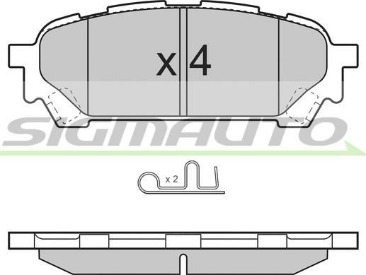 SIGMAUTO SPB270 - Brake Pad Set, disc brake autospares.lv
