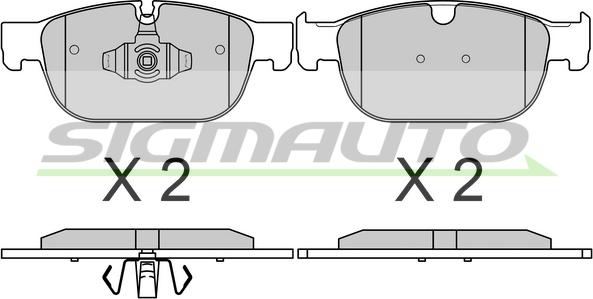 SIGMAUTO SPB756 - Brake Pad Set, disc brake autospares.lv