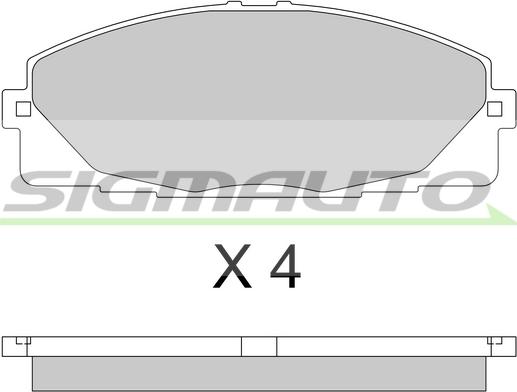 SIGMAUTO SPB763 - Brake Pad Set, disc brake autospares.lv