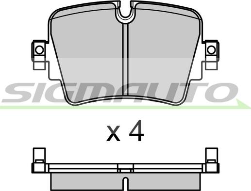 SIGMAUTO SPB701 - Brake Pad Set, disc brake autospares.lv