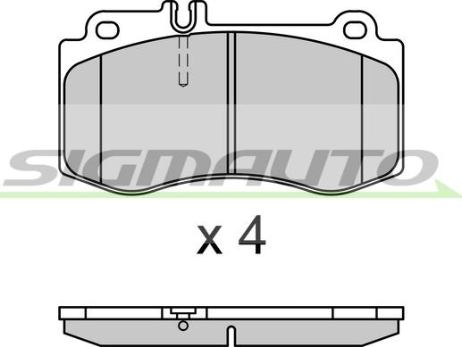 SIGMAUTO SPB710 - Brake Pad Set, disc brake autospares.lv