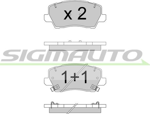 SIGMAUTO SPB787 - Brake Pad Set, disc brake autospares.lv