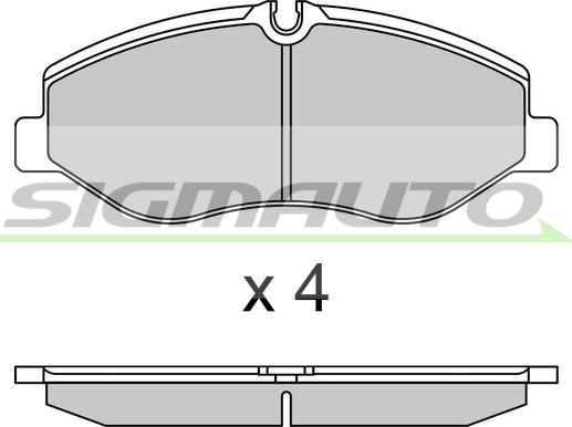 SIGMAUTO SPB733 - Brake Pad Set, disc brake autospares.lv