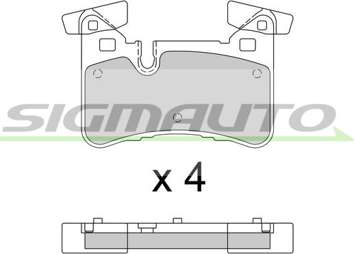 SIGMAUTO SPB773 - Brake Pad Set, disc brake autospares.lv