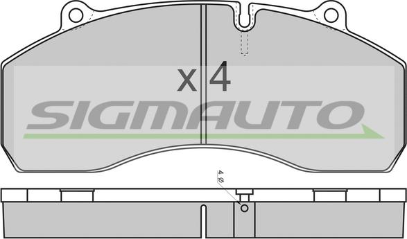 SIGMAUTO SPT309 - Brake Pad Set, disc brake autospares.lv