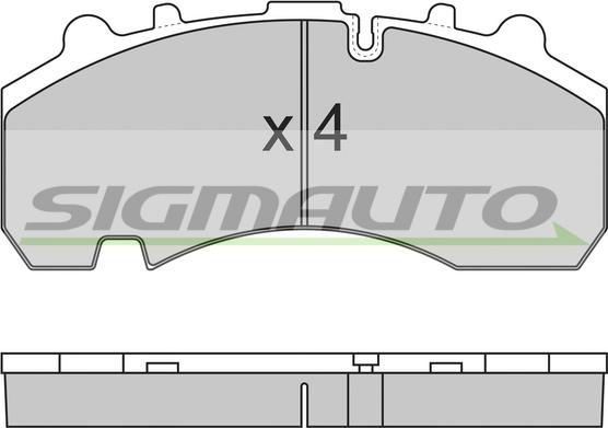 SIGMAUTO SPT314 - Brake Pad Set, disc brake autospares.lv