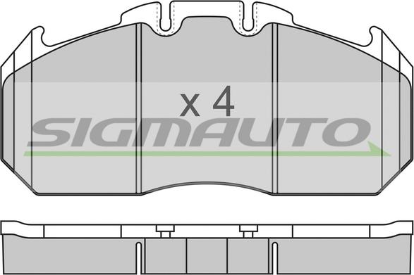 SIGMAUTO SPT310 - Brake Pad Set, disc brake autospares.lv