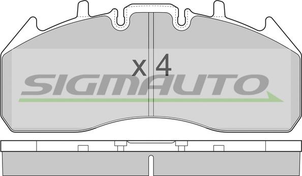 SIGMAUTO SPT326 - Brake Pad Set, disc brake autospares.lv