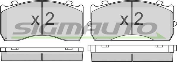 SIGMAUTO SPT321 - Brake Pad Set, disc brake autospares.lv