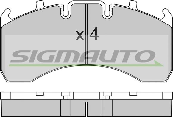 SIGMAUTO SPT323 - Brake Pad Set, disc brake autospares.lv