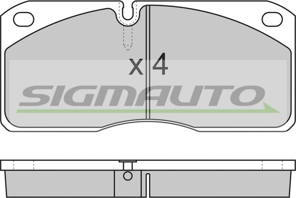 SIGMAUTO SPT258 - Brake Pad Set, disc brake autospares.lv