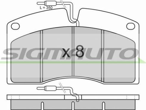 SIGMAUTO SPT262 - Brake Pad Set, disc brake autospares.lv