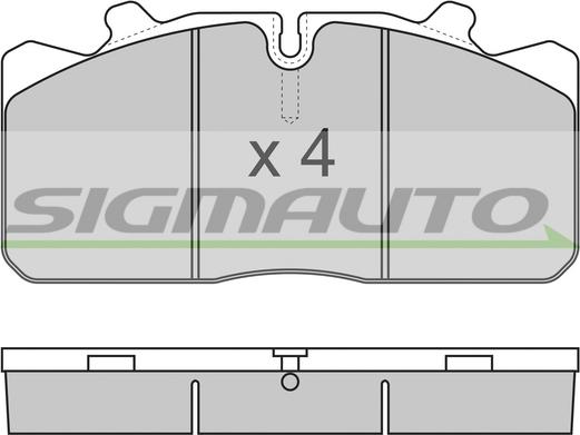 SIGMAUTO SPT285 - Brake Pad Set, disc brake autospares.lv