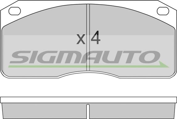 SIGMAUTO SPT238 - Brake Pad Set, disc brake autospares.lv