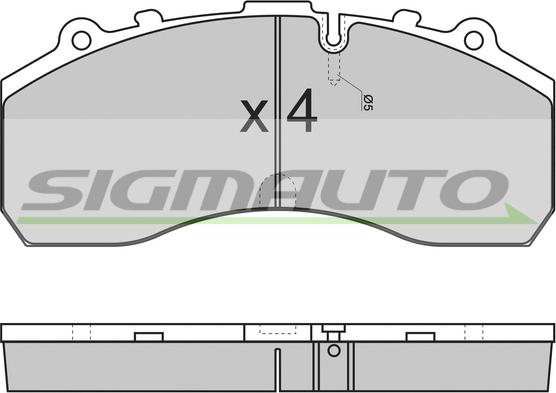 SIGMAUTO SPT278 - Brake Pad Set, disc brake autospares.lv