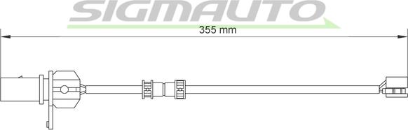 SIGMAUTO WI0922 - Warning Contact, brake pad wear autospares.lv