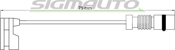 SIGMAUTO WI0598 - Warning Contact, brake pad wear autospares.lv