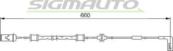 SIGMAUTO WI0560 - Warning Contact, brake pad wear autospares.lv