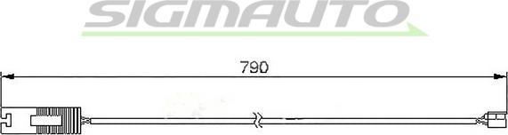 SIGMAUTO WI0514 - Warning Contact, brake pad wear autospares.lv