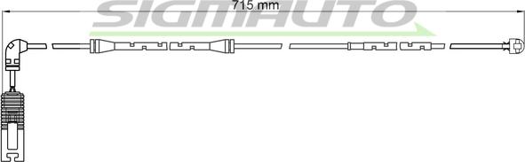 SIGMAUTO WI0585 - Warning Contact, brake pad wear autospares.lv