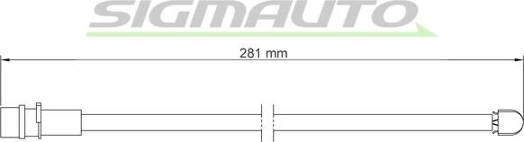 SIGMAUTO WI0539 - Warning Contact, brake pad wear autospares.lv