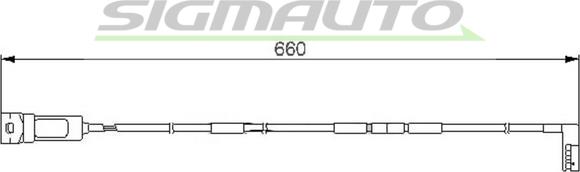 SIGMAUTO WI0521 - Warning Contact, brake pad wear autospares.lv