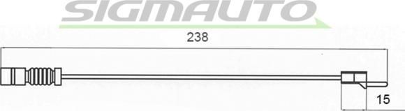 SIGMAUTO WI0579 - Warning Contact, brake pad wear autospares.lv