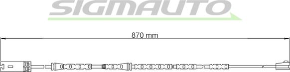 SIGMAUTO WI0694 - Warning Contact, brake pad wear autospares.lv