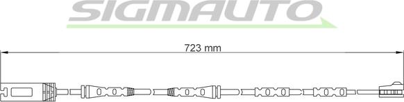 SIGMAUTO WI0690 - Warning Contact, brake pad wear autospares.lv