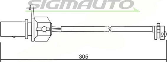 SIGMAUTO WI0647 - Warning Contact, brake pad wear autospares.lv