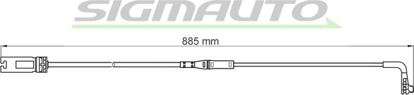 SIGMAUTO WI0603 - Warning Contact, brake pad wear autospares.lv