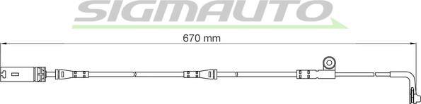 SIGMAUTO WI0602 - Warning Contact, brake pad wear autospares.lv