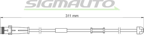 SIGMAUTO WI0619 - Warning Contact, brake pad wear autospares.lv