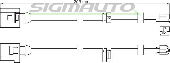 SIGMAUTO WI0615 - Warning Contact, brake pad wear autospares.lv