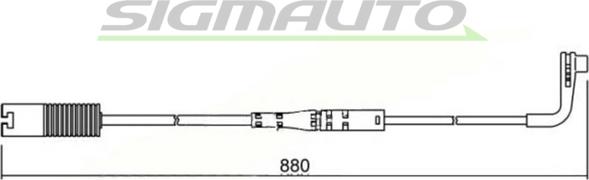 SIGMAUTO WI0617 - Warning Contact, brake pad wear autospares.lv