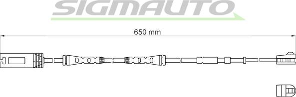 SIGMAUTO WI0689 - Warning Contact, brake pad wear autospares.lv