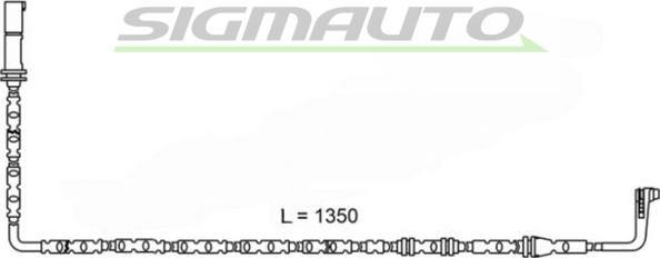 SIGMAUTO WI0680 - Warning Contact, brake pad wear autospares.lv