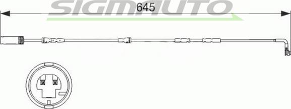 SIGMAUTO WI0681 - Warning Contact, brake pad wear autospares.lv