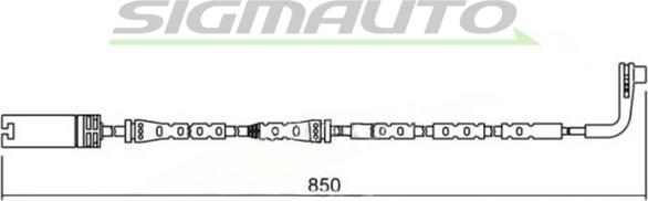 SIGMAUTO WI0635 - Warning Contact, brake pad wear autospares.lv