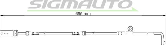 SIGMAUTO WI0636 - Warning Contact, brake pad wear autospares.lv