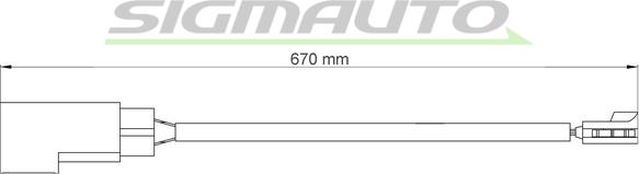 SIGMAUTO WI0800 - Warning Contact, brake pad wear autospares.lv