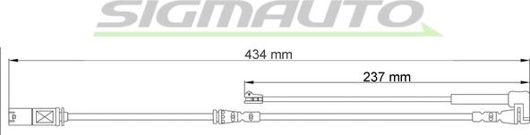 SIGMAUTO WI0801 - Warning Contact, brake pad wear autospares.lv